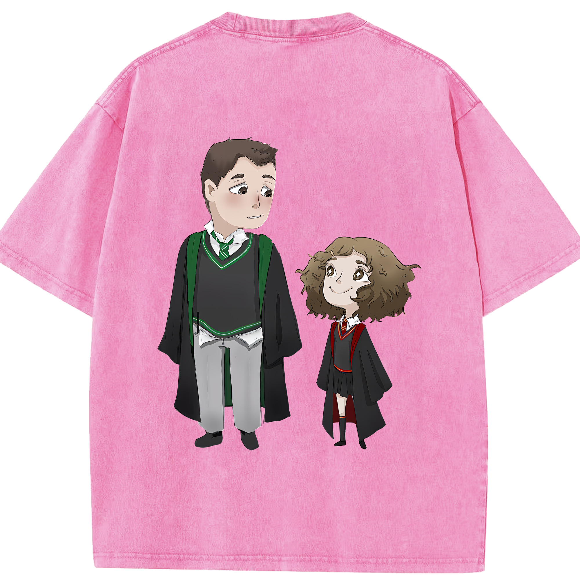 （画像用） Harry Potter ハリー・ポッターシリーズ 綿100% ヴィンテージ風 半袖Tシャツ（背面プリント）